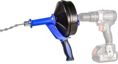 מכשיר לפתיחת סתימות ידני/מכני Klips 110419-006 עם כבל פלדה גמיש באורך 7.6 מטר וקוטר 6.35 מ