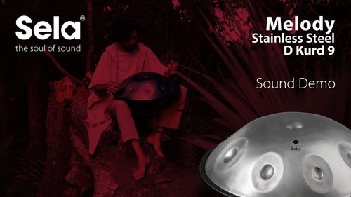 פאנטם SELA SE226 MELODY  stainless steel Handpan D Kurd כולל תיק מרופד