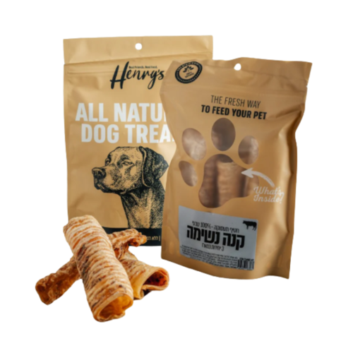חטיף לכלב קנה נשימה בפאלו הנריס (3 יח' בשקית)