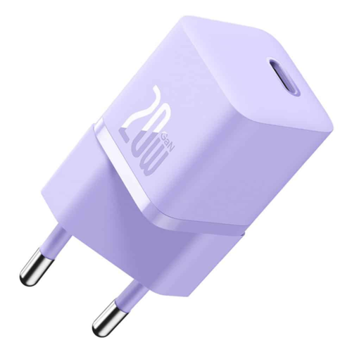 מטען קיר מהיר Baseus GaN5 Fast Charger(mini) 1C 20W סגול