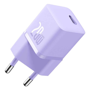 מטען קיר מהיר Baseus GaN5 Fast Charger(mini) 1C 20W סגול