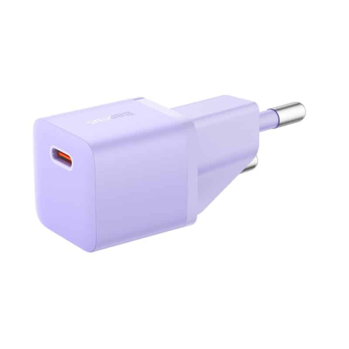 מטען קיר מהיר Baseus GaN5 Fast Charger(mini) 1C 20W סגול