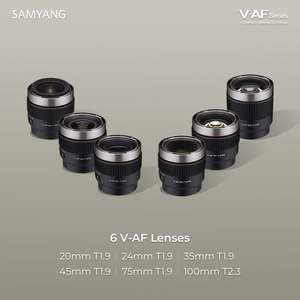 סט 3 עדשות סינמה לבחירה Samyang V-AF Lens Set for Sony E Full-Frame