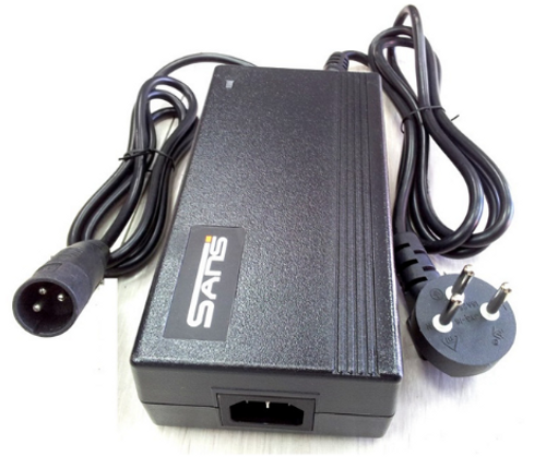 מטען לאופניים חשמליים 36V 2AH SANS מקורי כולל שנה אחריות - יציאת XLR 