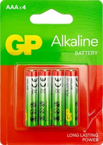 4 סוללות AAA GP ALKALINE RED