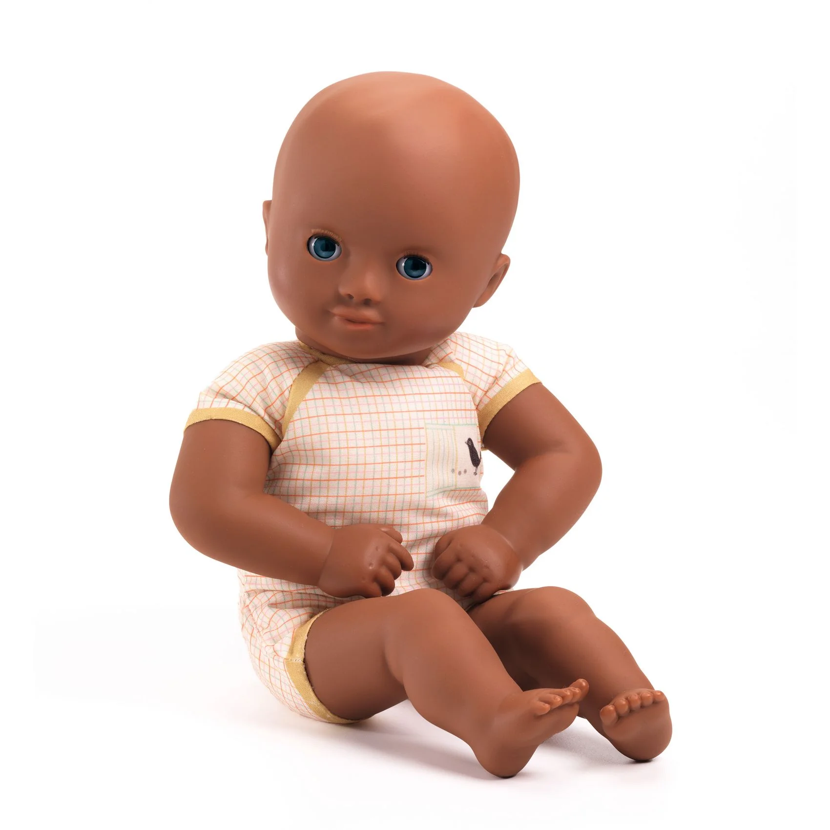 בובה כהה עם עיניים כחולות מסדרת פומיאה - DJECO
