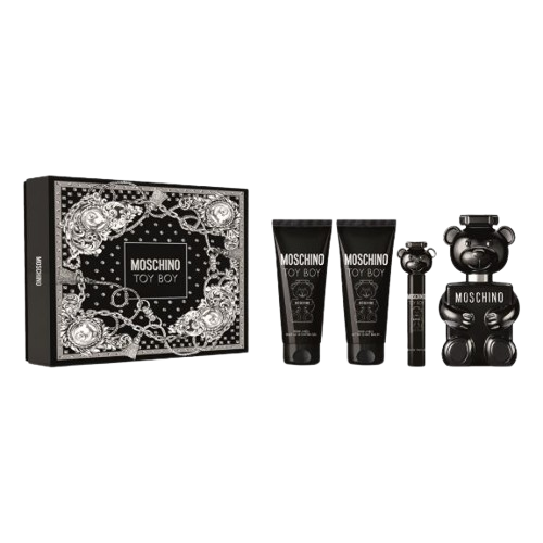 Moschino Toy Boy EDP 100ML + 10ML + 100ML After Shave Balm + 100ML Shower Gel מארז מוסקינו טוי בוי לגבר