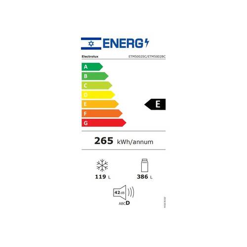 מקרר מקפיא עליון 505 ליטר Electrolux ETM5002SC כסוף 