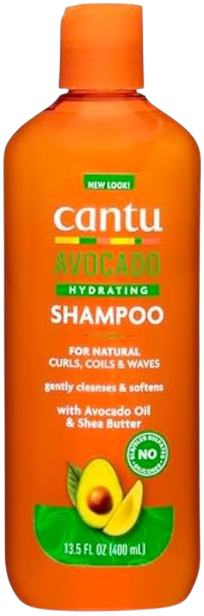 Cantu Avocado Hydrating Shampoo קאנטו שמפו אבוקדו לשיער מתולתל ללא מלחים