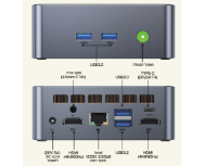 מחשב נייח קטן GMK-M3 Intel I5-12450H 16GB 1TB NVME WIN11 Pro