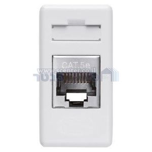 שקע אתרנט RJ45 5E מחשב 1 מודול Top System גוויס 