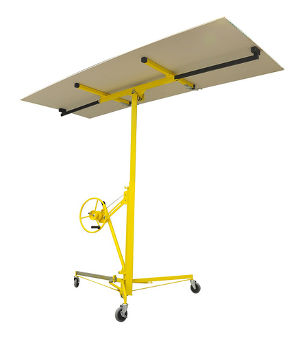 הדגמת שימוש במתקן הרמה ידני ללוחות גבס DPH-416A PROXEN