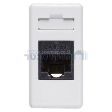 שקע אתרנט RJ45 5E UTP מחשב 1 מודול Top System גוויס 
