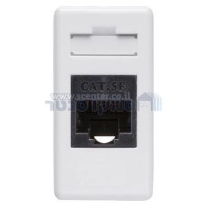 שקע אתרנט RJ45 5E UTP מחשב 1 מודול Top System גוויס 