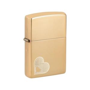 מצית זיפו לב כפול בצבע זהב - ZIPPO