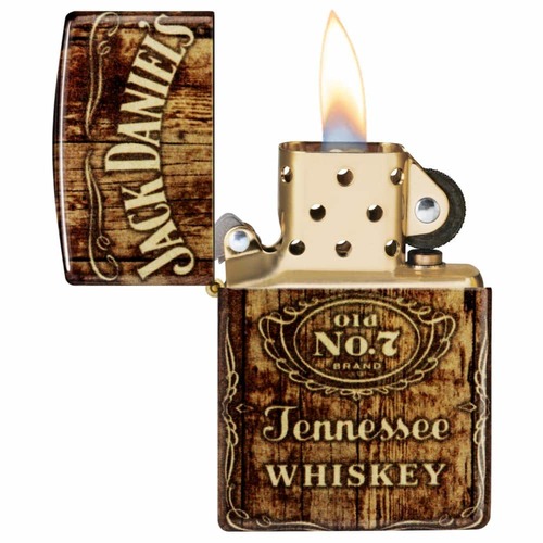 מצית זיפו ג’ק דניאלס הדפס עץ - ZIPPO
