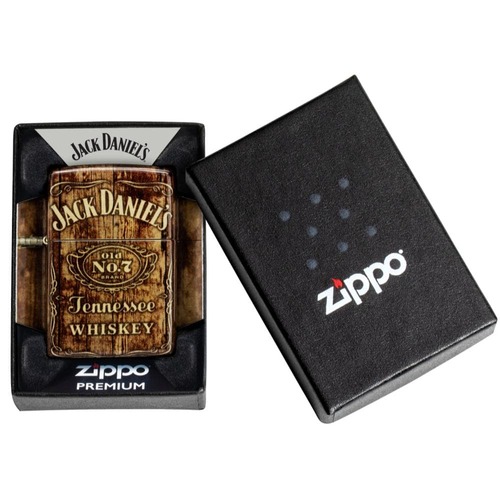 מצית זיפו ג’ק דניאלס הדפס עץ - ZIPPO