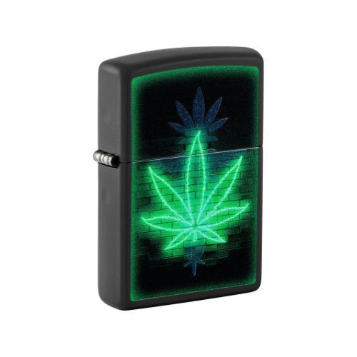 מצית זיפו עלה זוהר באולטרה סגול - ZIPPO