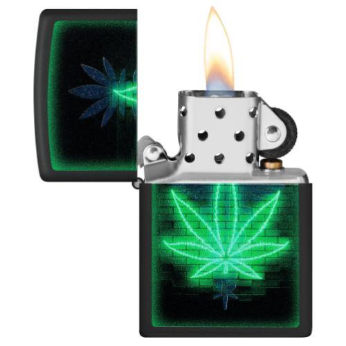 מצית זיפו עלה זוהר באולטרה סגול - ZIPPO