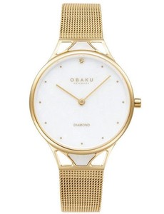 Obaku V302LXGWMG נשים דק מאוד משובץ יהלום