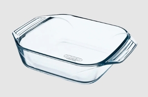 תבנית זכוכית מרובעת 29X23 ס"מ פיירקס המקורי PYREX