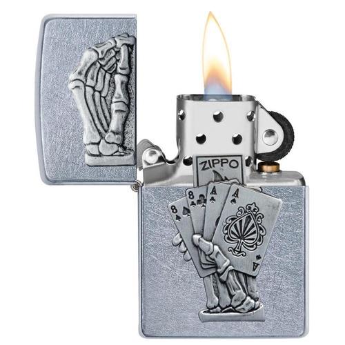 מצית זיפו תבליט פוקר שלד - ZIPPO