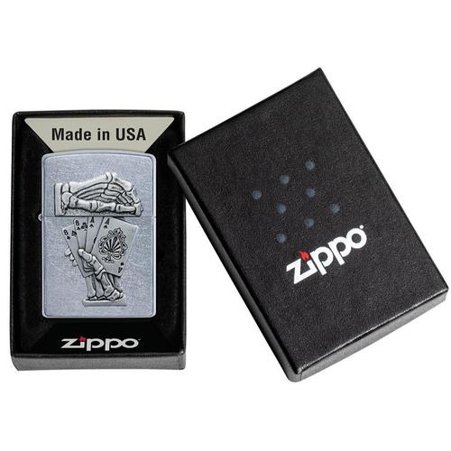 מצית זיפו תבליט פוקר שלד - ZIPPO