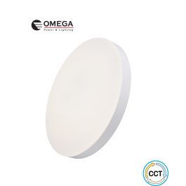 צמוד תקרה דקורטיבי 50W AURA CCT בצבע לבן