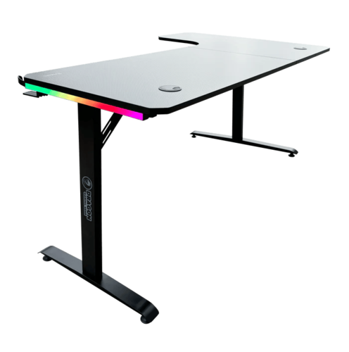 שולחן גיימינג פינתי שמאל Dragon RGB 100*160cm צבע שחור, שנה אחריות יבואן רשמי