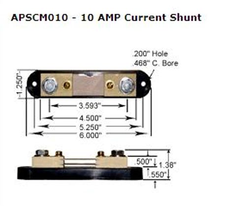 APSCM – שנט. מתמר זרם DC עד 10A או 100A למתח 100mvDC