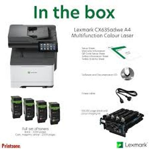 מדפסת לייזר משולבת צבע Lexmark CX635adwe