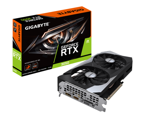 כרטיס מסך Gigabyte RTX 3050 Windforce 2 8GB GDDR6
