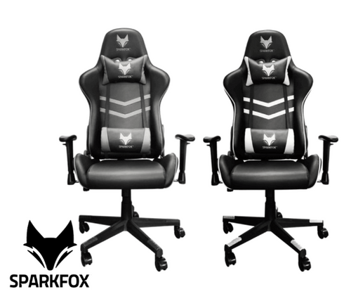 כיסא גיימינג ספארק SparkFox Gaming Gray on Black