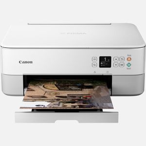 מדפסת קאנון לבנה אלחוטית צבעונית משולבת Canon Pixma TS5 AIO 3in1 White