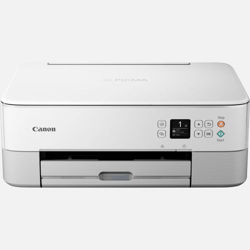 מדפסת קאנון לבנה אלחוטית צבעונית משולבת Canon Pixma TS5 AIO 3in1 White
