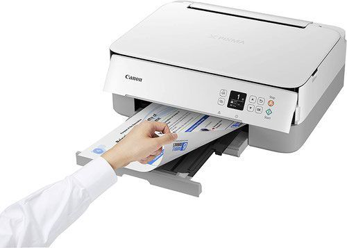 מדפסת קאנון לבנה אלחוטית צבעונית משולבת Canon Pixma TS5 AIO 3in1 White