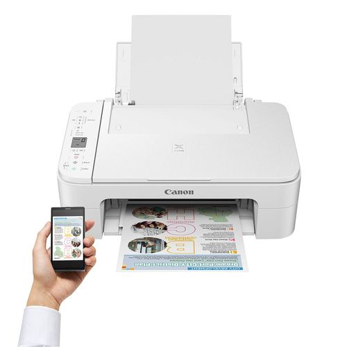 מדפסת קאנון לבנה אלחוטית צבעונית משולבת דיו Canon Pixma TS315 White