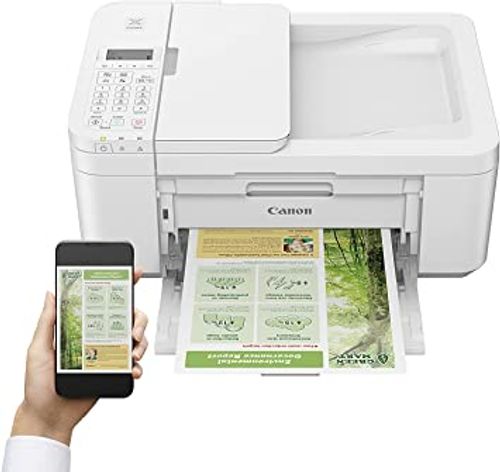 מדפסת קאנון אלחוטית צבעונית משולבת פקס Canon Pixma TR46 AIO 4in1 White