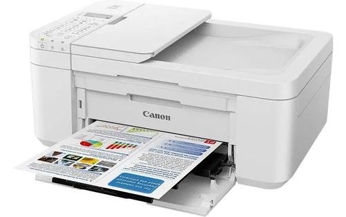 מדפסת קאנון אלחוטית צבעונית משולבת פקס Canon Pixma TR46 AIO 4in1 White