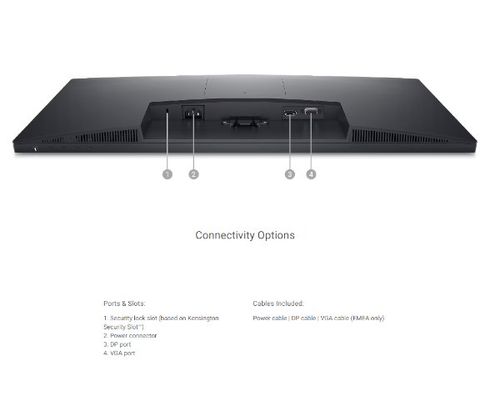 מסך מחשב דל 27 אינץ' Dell E27 FHD 5MS HDMI VGA Monitor