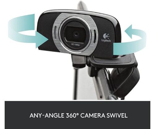 מצלמת רשת כולל מיקרופון מובנה לוג'יטק Logitech 360 Swivel FHD+MIC