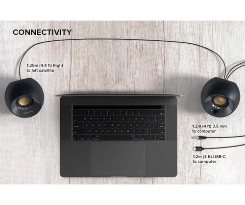 רמקולים מקצועיים למחשב קריאייטיב Creative Pebble 2.0 USB Auto Black