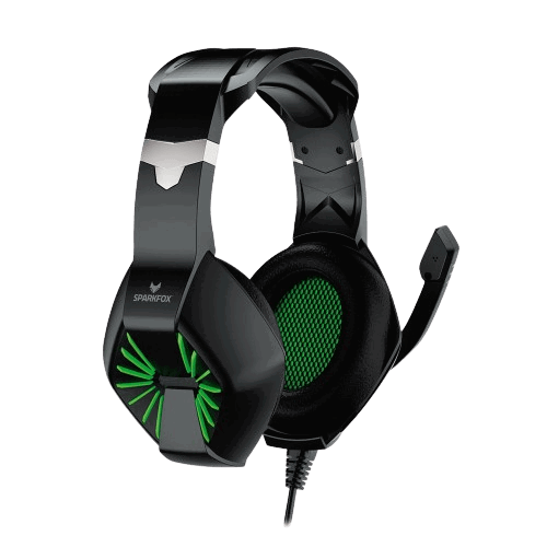 אוזניות גיימינג ירוק SparkFox A1 Pro Gaming+Mic Green