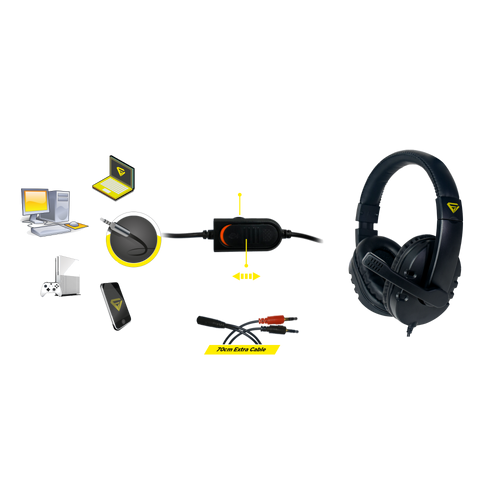אוזניות עם מיקרופון מקצועי SL Scorpius HS HeadPhones+Mic 8V