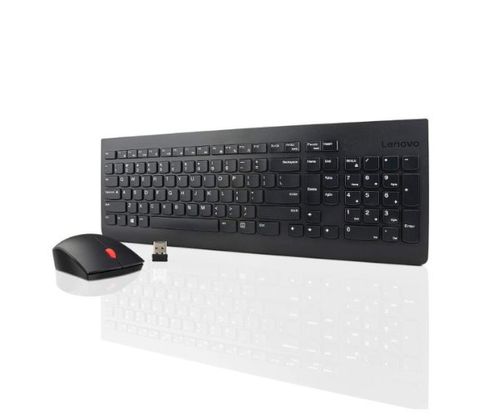 סט מקלדת ועכבר אופטי אלחוטי 3 שפות לנובו Lenovo Wireless set Keyboard Mouse Black Rus\Heb