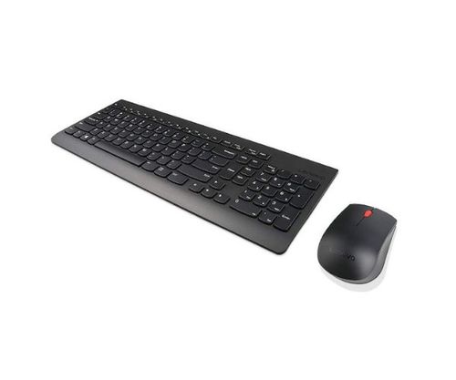 סט מקלדת ועכבר אופטי אלחוטי 3 שפות לנובו Lenovo Wireless set Keyboard Mouse Black Rus\Heb