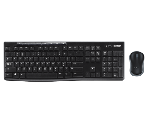 סט מקלדת ועכבר אופטי אלחוטי לוג'יטק Logitech Wireless set Keyboard Mouse Black