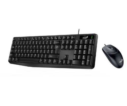 סט מקלדת ועכבר חוטי ג'יניוס Genius set Keyboard Mouse Black