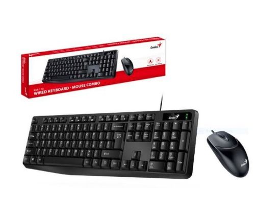 סט מקלדת ועכבר חוטי ג'יניוס Genius set Keyboard Mouse Black