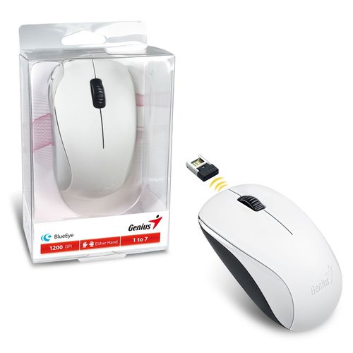 עכבר אופטי אלחוטי לבן Genius Optical Wireless White